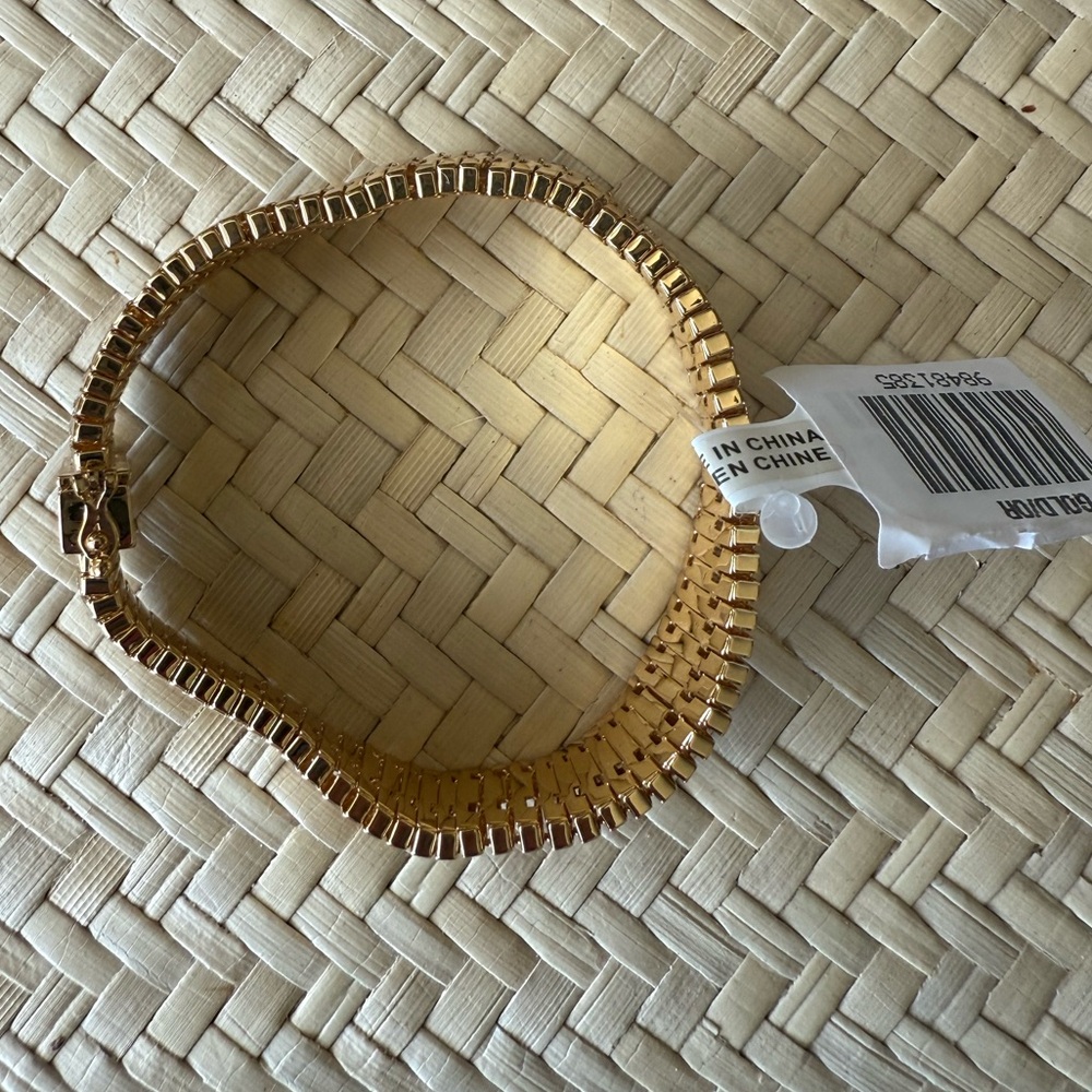 NEW Anthropologie Wide Snake Chain Bracelet - Picture 5 of 7